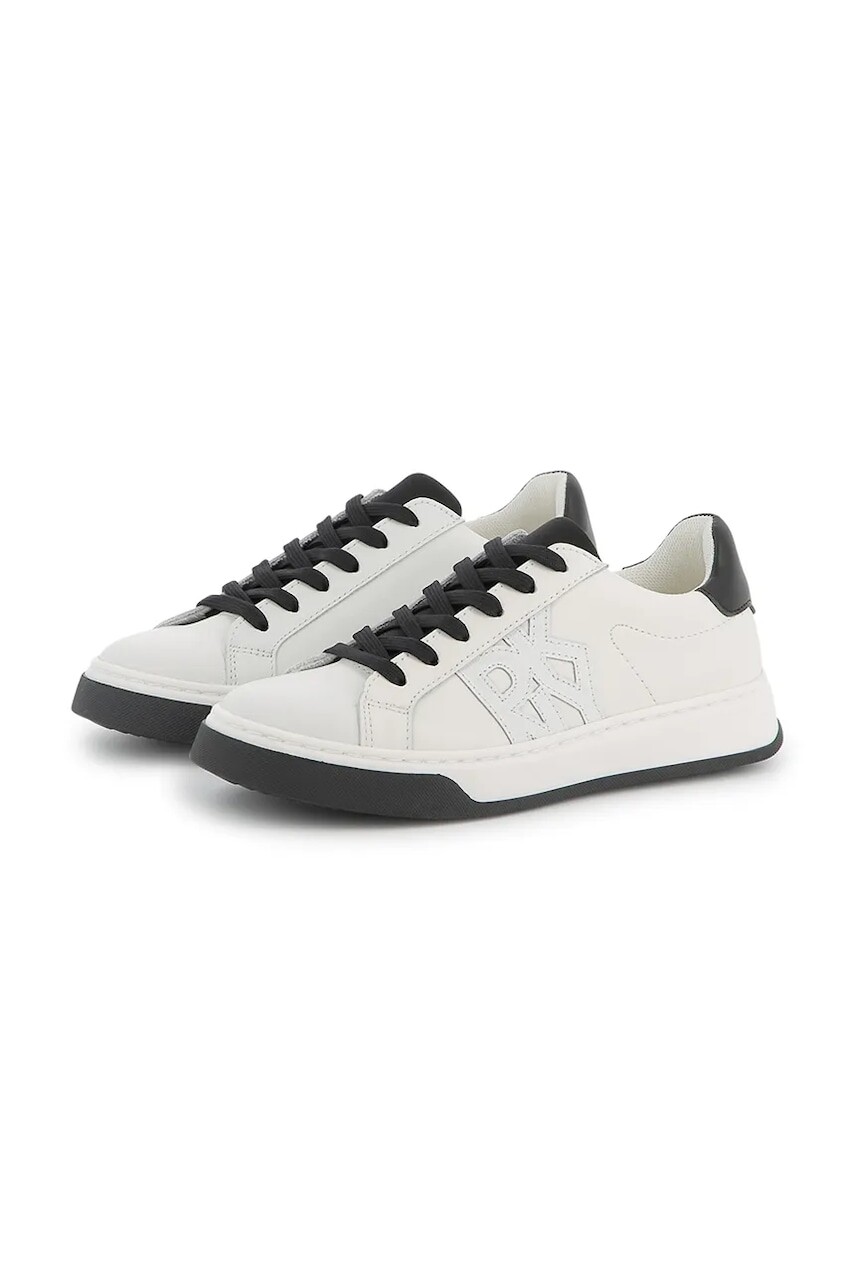 Detské kožené tenisky Dkny biela farba, D62089