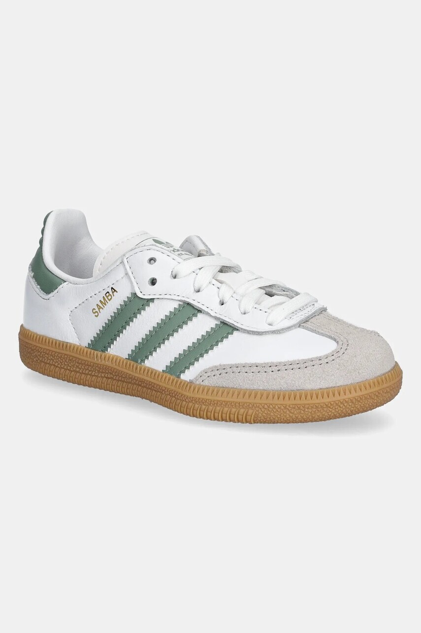 Detské tenisky adidas Originals SAMBA OG zelená farba, JP5483