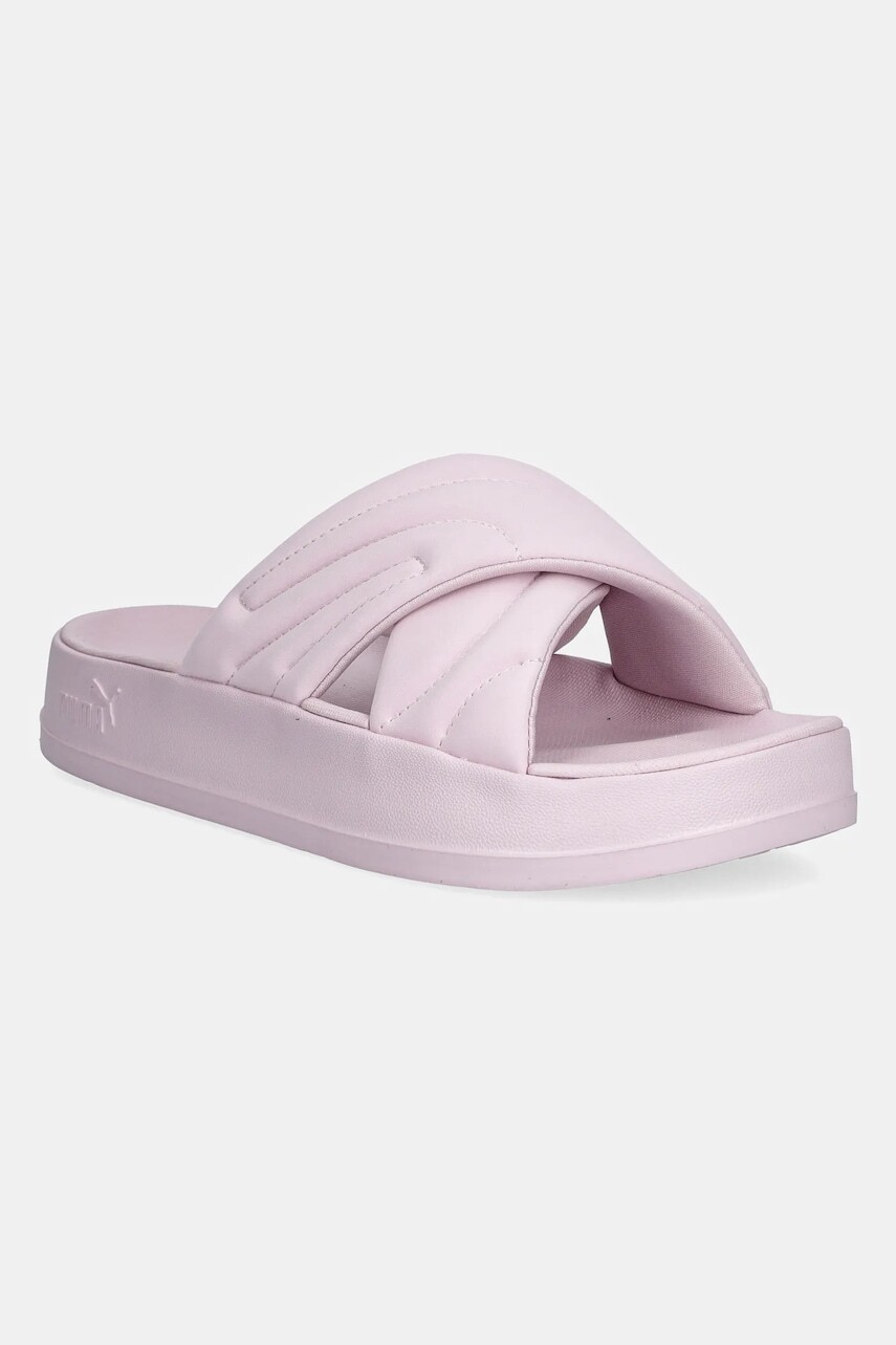 Šľapky Puma Leadcat Platform dámske, ružová farba, na platforme, 400340