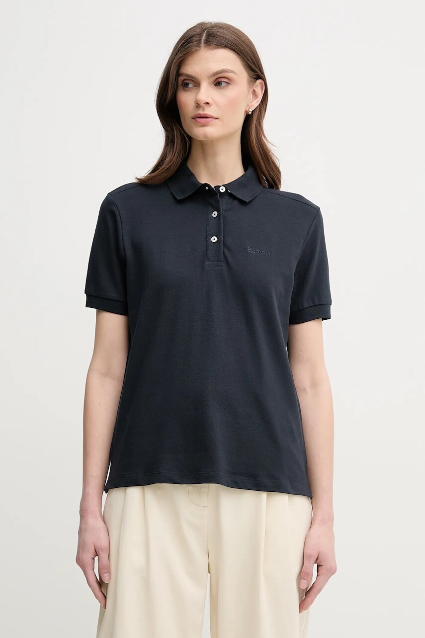 Polo tričko Barbour Bowford dámske, tmavomodrá farba, LML0886NY73