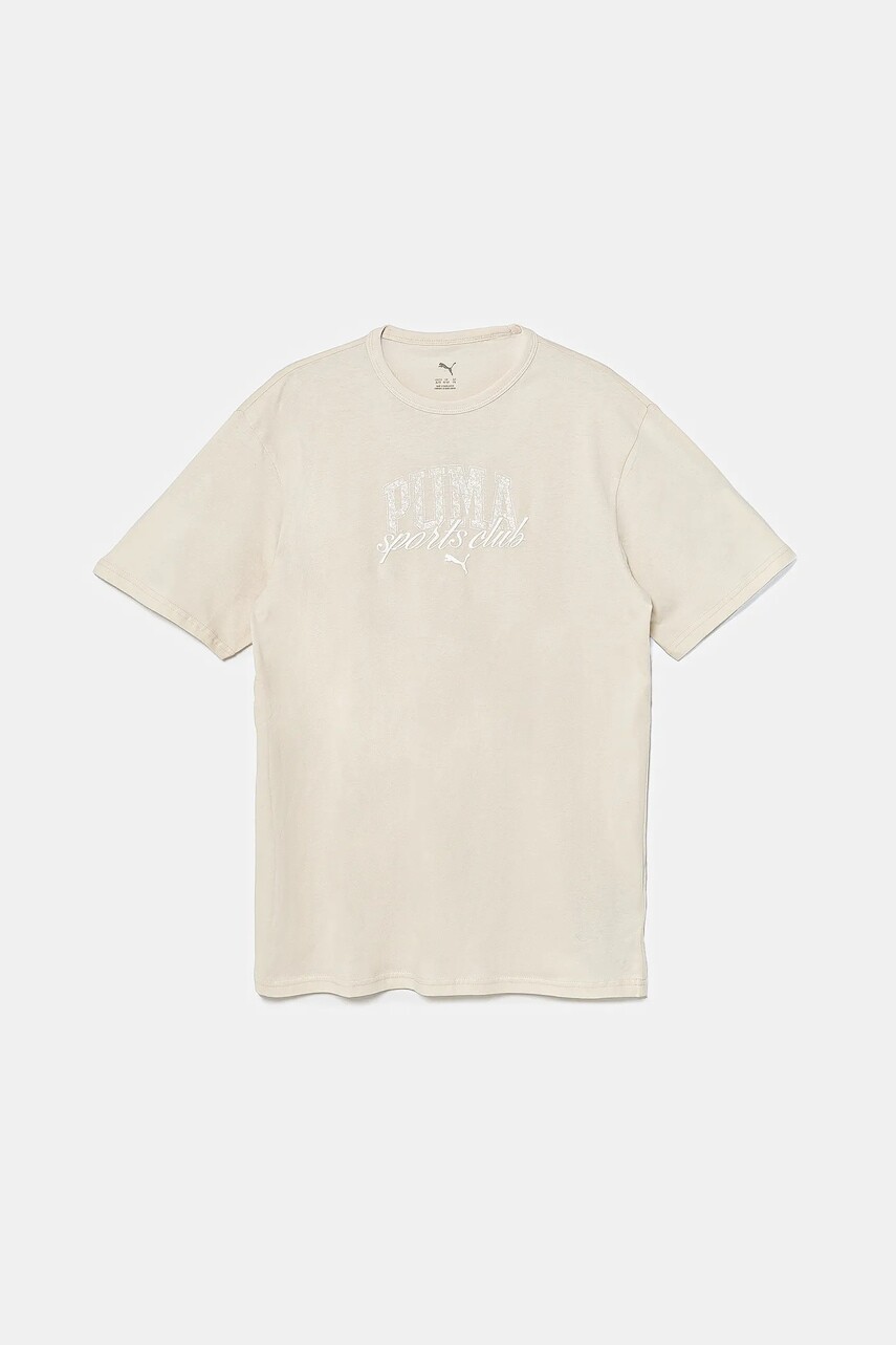 Detské bavlnené tričko Puma CLASS Tee II G béžová farba, 685828