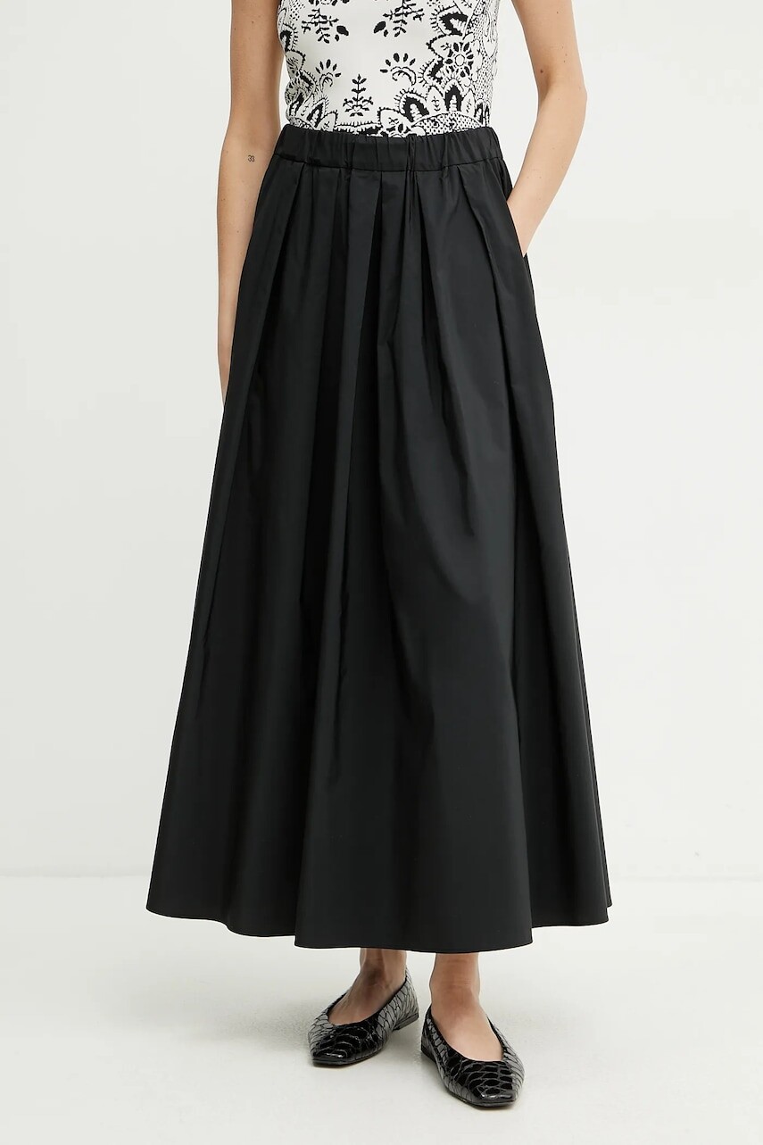 Sukňa Weekend Max Mara čierna farba, maxi, áčkový strih, 2515101011600