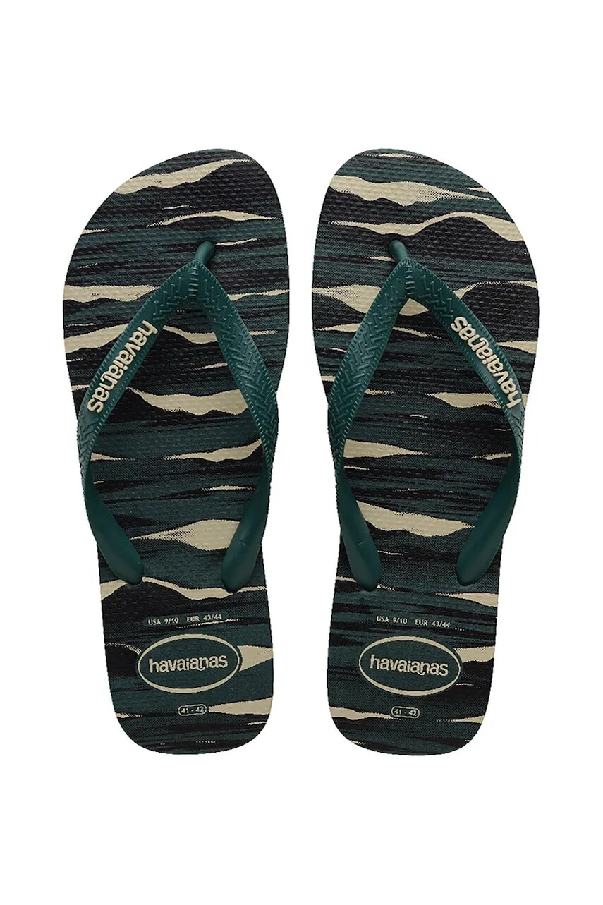 Šľapky Havaianas TOP CAMU PANTANAL pánske, zelená farba, 4141398.5266
