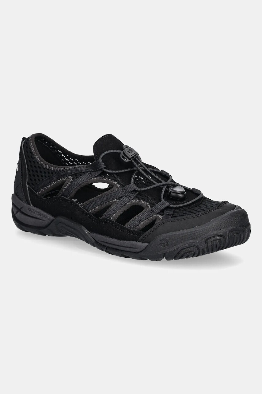 Detské sandále Jack Wolfskin LEVENTE SANDAL K čierna farba, A64080