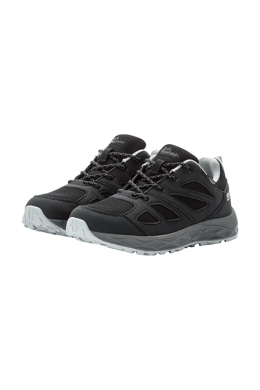 Detské topánky Jack Wolfskin WOODLAND 2 TEXAPORE LOW K čierna farba, 4059811