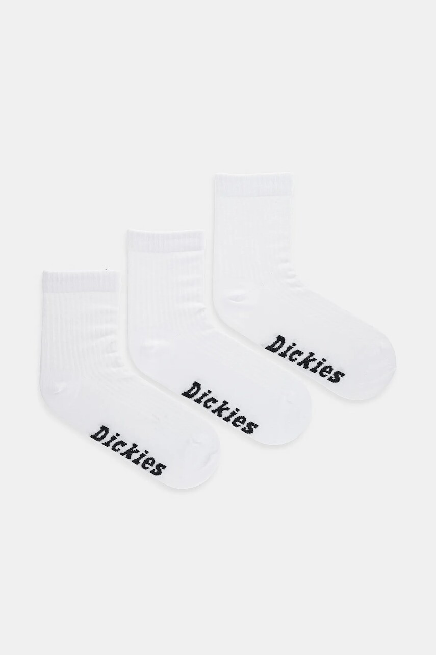 Ponožky Dickies 3-pak pánske, biela farba, DK0A4Z8D0WH1