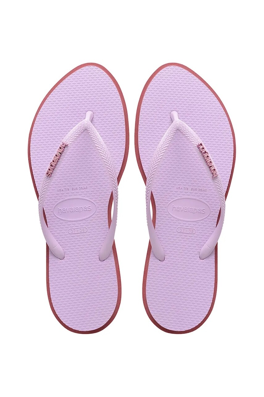 Šľapky Havaianas SLIM POINT dámske, fialová farba, 4149584.9339