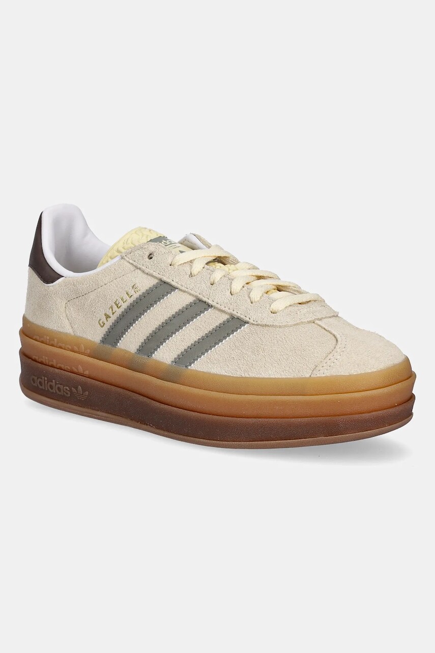 Tenisky adidas Originals Gazelle Bold dámske, béžová farba, JI2696