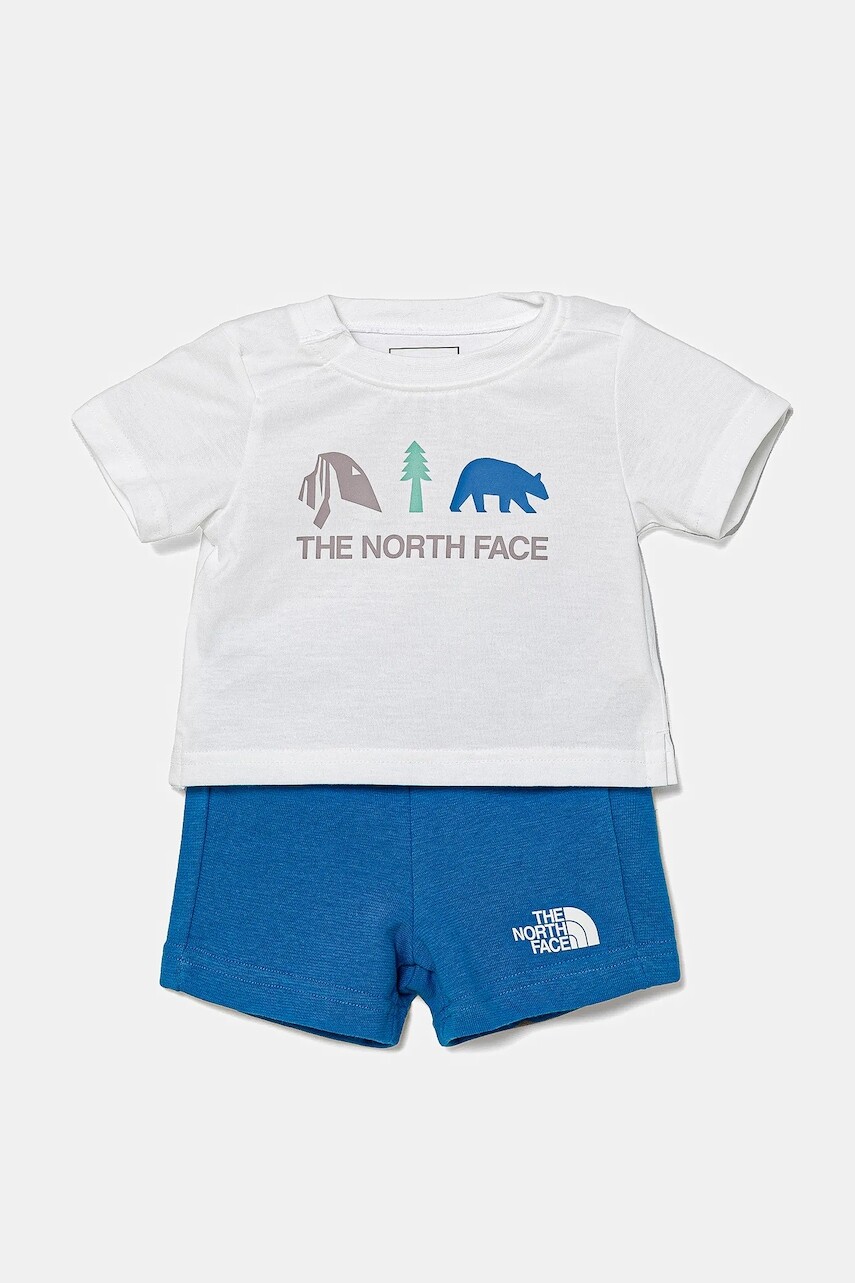 Sada pre bábätká The North Face BABY COTTON SUMMER SET- GRAPHIC biela farba, NF0A8BA3TL41