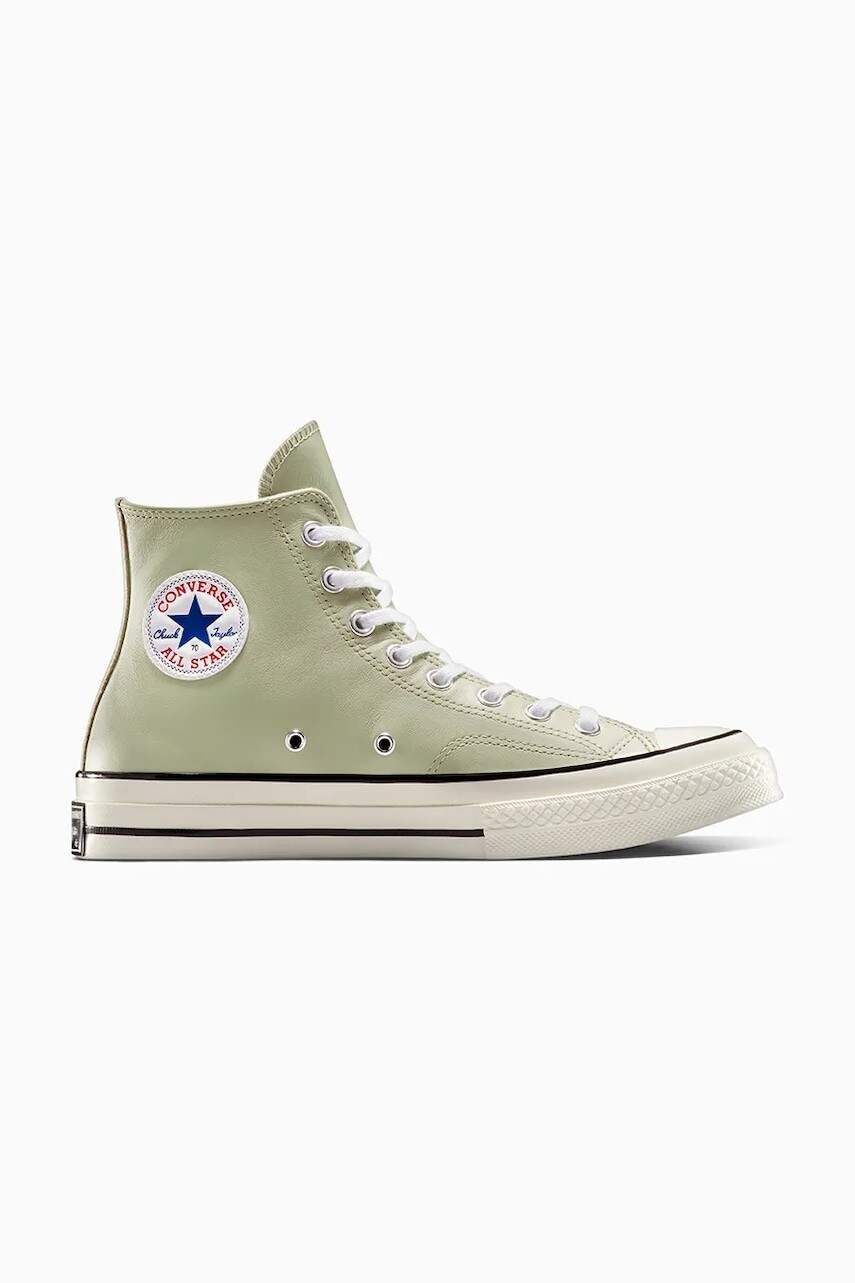 Kožené tenisky Converse Chuck 70 zelená farba, A10549C