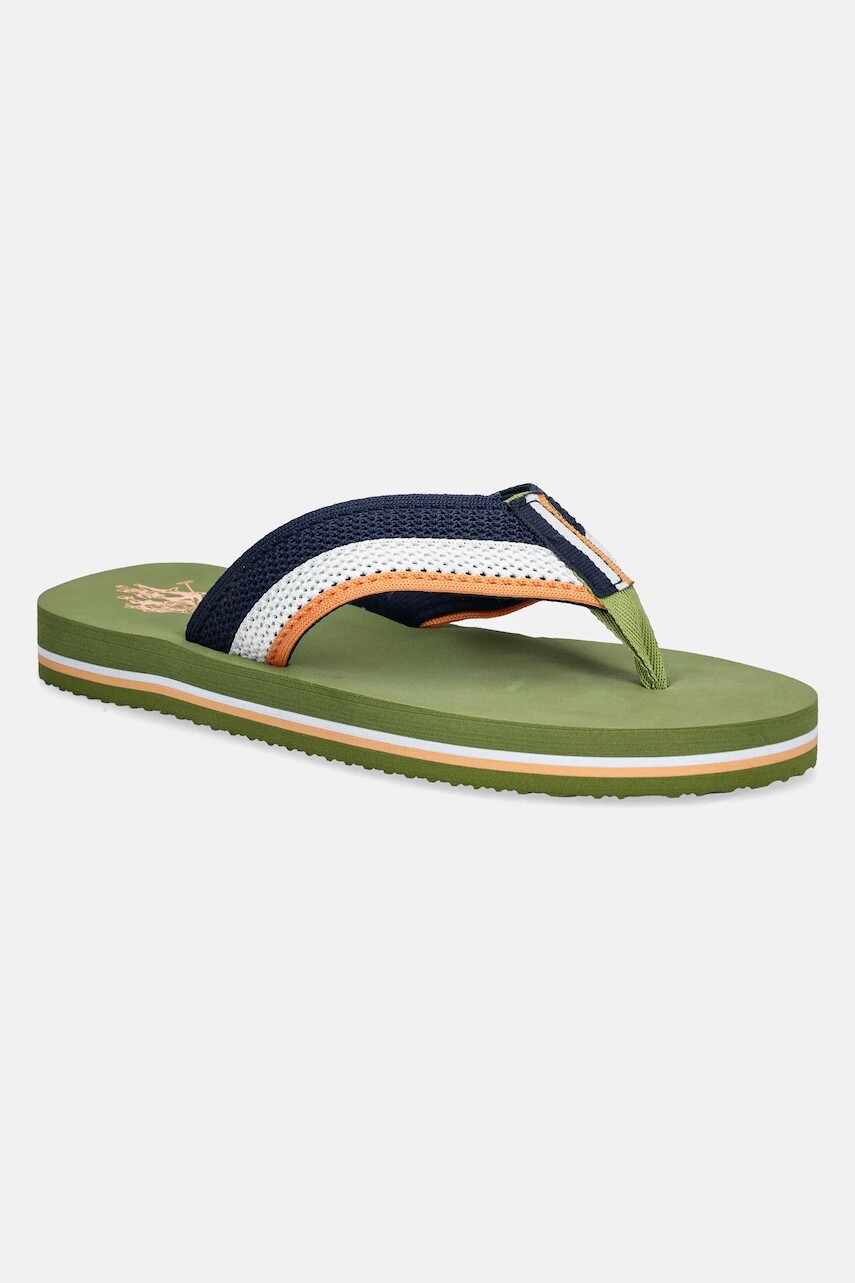 Šľapky U.S. Polo Assn. HANK pánske, zelená farba, HANK002M/5M2