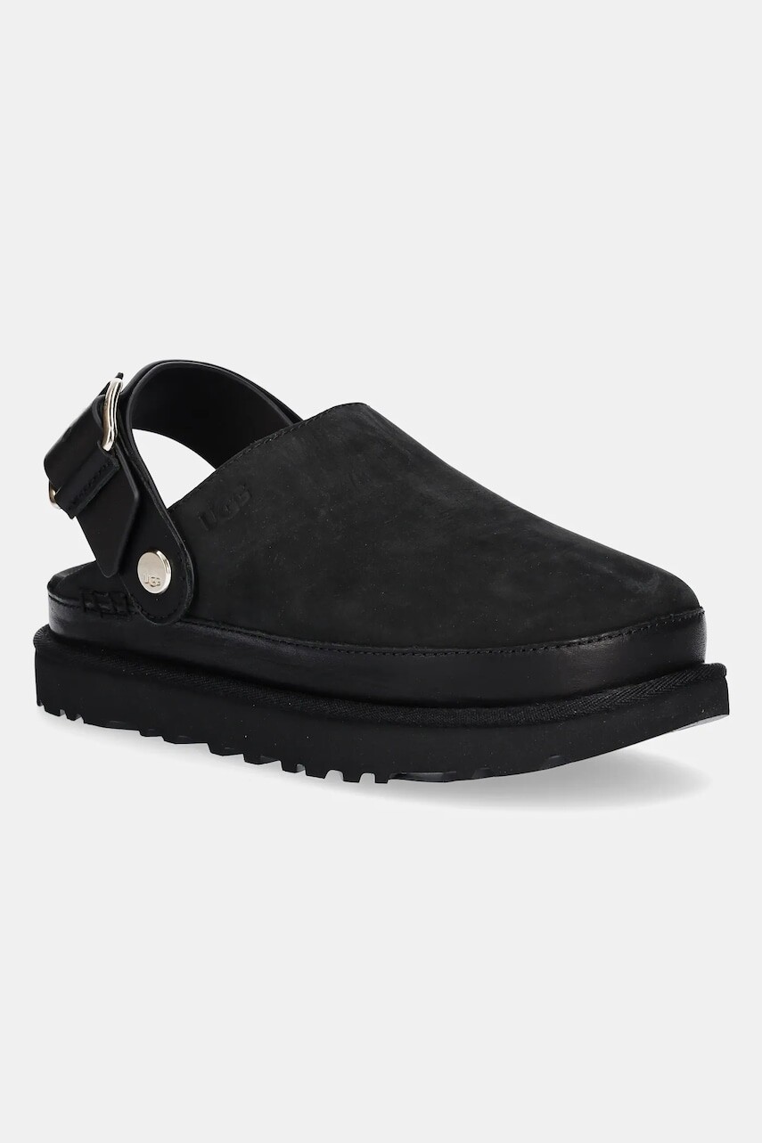 Šľapky UGG Goldenstar Villa Clog dámske, čierna farba, na platforme, 1169590-BLK