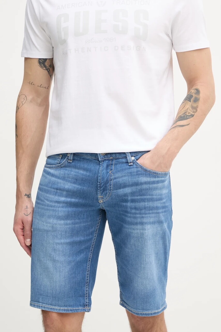 Rifľové krátke nohavice Guess SONNY pánske, M5GD01 D5MZ2