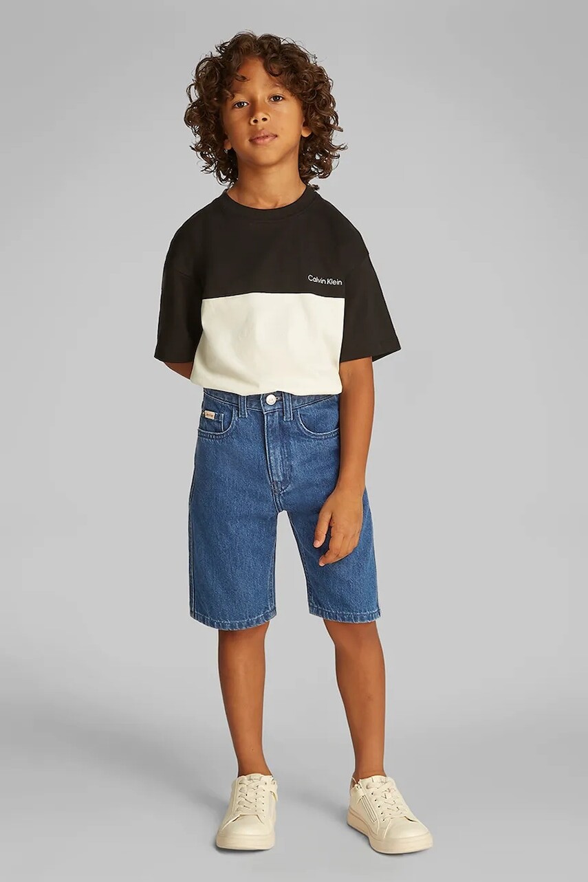 Detské rifľové krátke nohavice Calvin Klein Jeans IB0IB02425