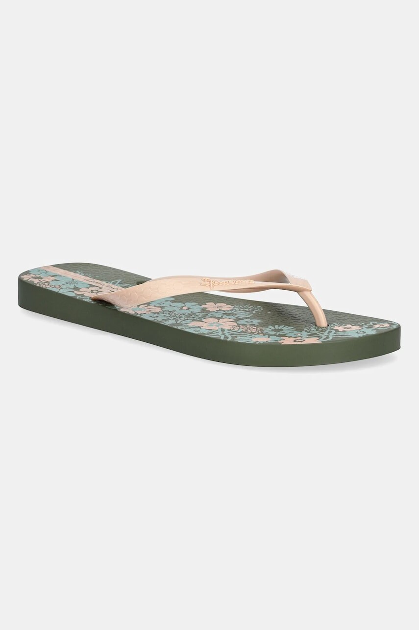 Šľapky Ipanema CLASSIC HAPP dámske, zelená farba, na plochom podpätku, 83582-AW924