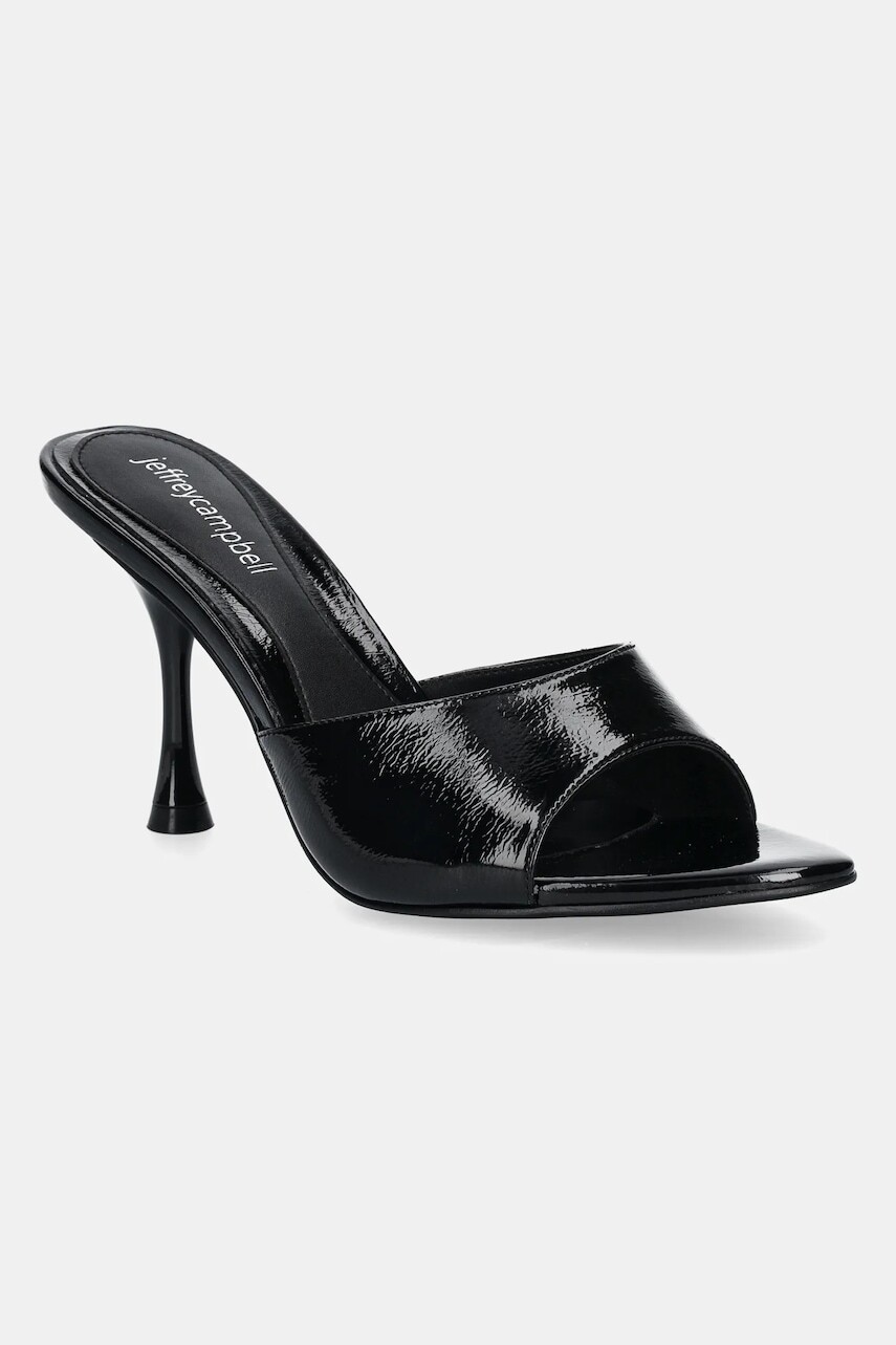 Šľapky Jeffrey Campbell AGENT dámske, čierna farba, na vysokom podpätku, JCD-195-3-35
