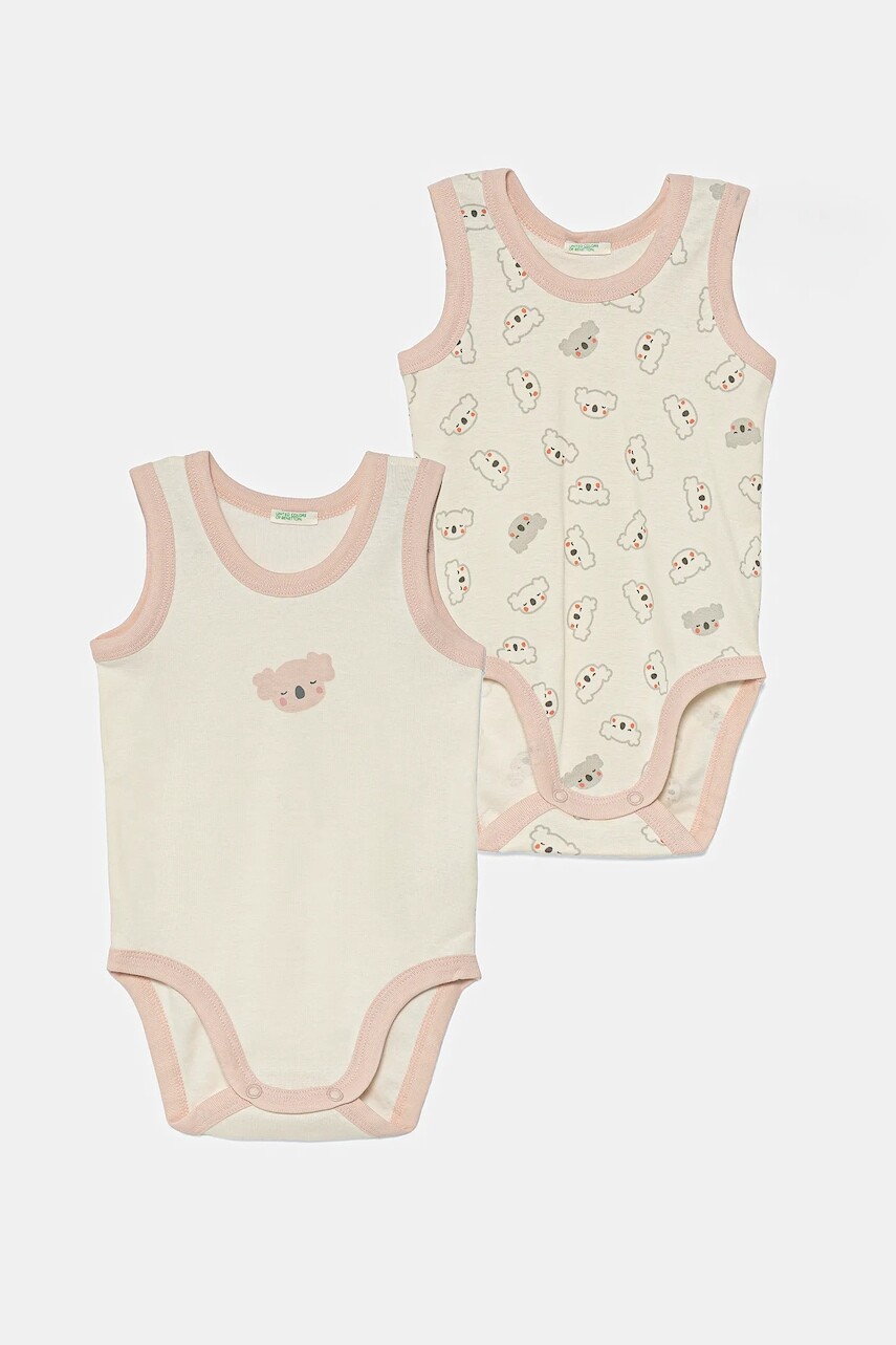 Bavlnené body pre bábätká United Colors of Benetton 2-pak 3GI70B00Y