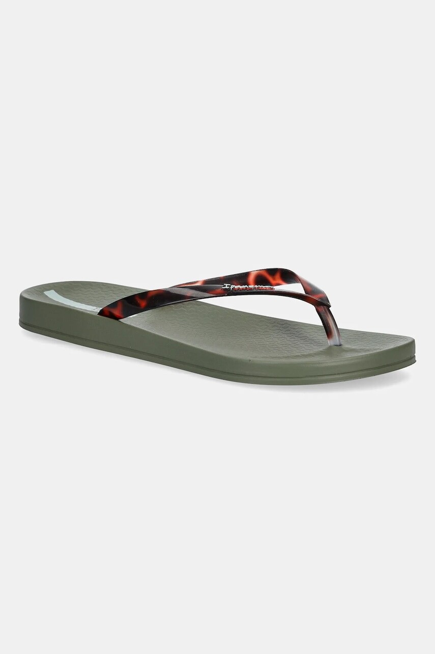 Šľapky Ipanema ANAT CONNECT dámske, zelená farba, na plochom podpätku, 83648-AJ405