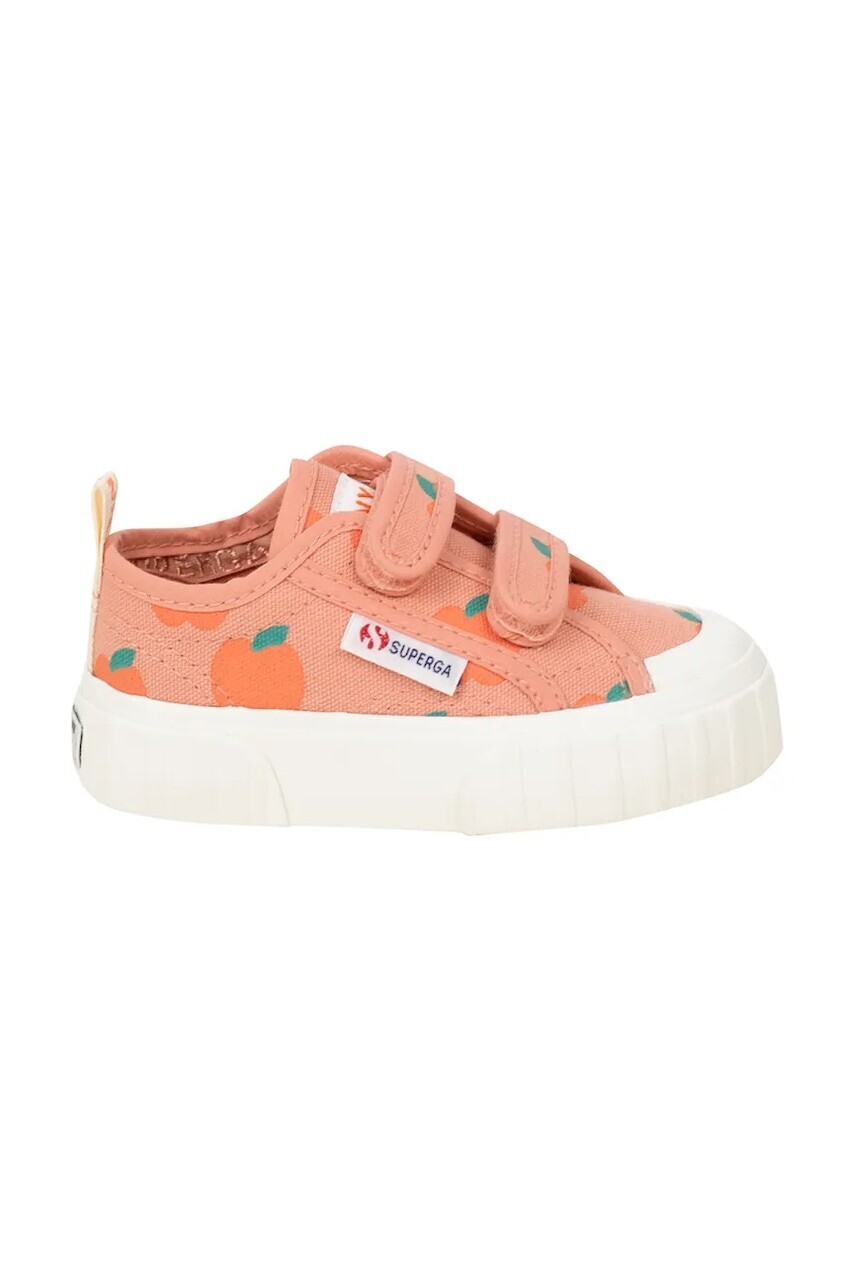 Detské tenisky Tinycottons APPLES SNEAKERS X SUPERGA oranžová farba, SS25-901