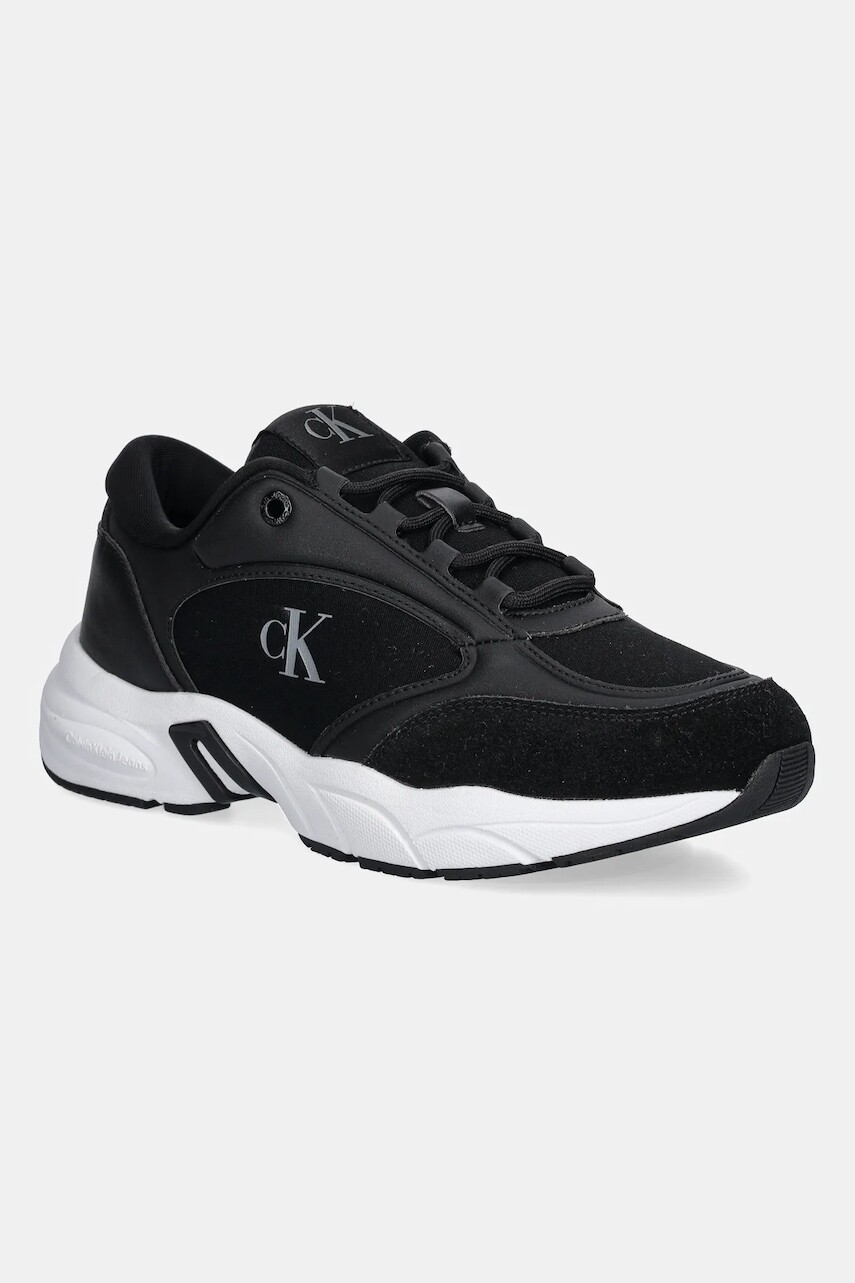 Tenisky Calvin Klein Jeans RETRO TENNIS MG MIX čierna farba, YW0YW01743