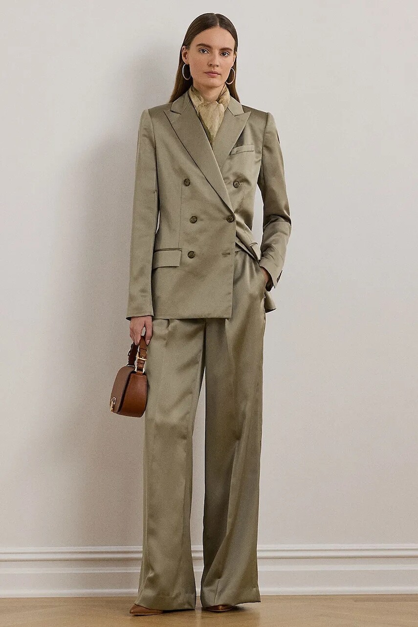 Sako Lauren Ralph Lauren hnedá farba, dvojradové, jednofarebné, 200963667