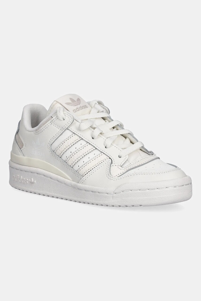 Detské kožené tenisky adidas Originals FORUM LOW CL biela farba, IH7916