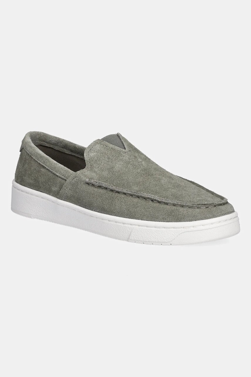 Semišové tenisky Toms Lite 2.0 Loafer šedá farba, 10019565