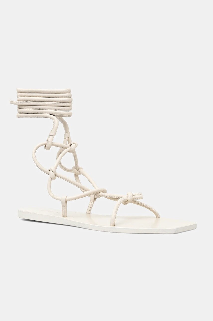 Kožené sandále Rick Owens Lilies Penta béžová farba, LI01E4808