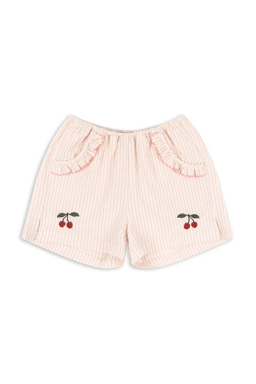 Šortky Konges Sløjd ELLIE FRILL SHORTS GOTS béžová farba, KS103163
