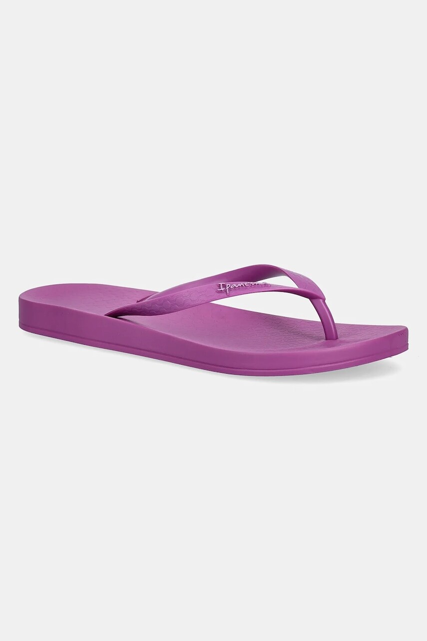 Šľapky Ipanema ANAT COLORS fialová farba, na plochom podpätku, 82591-BD664