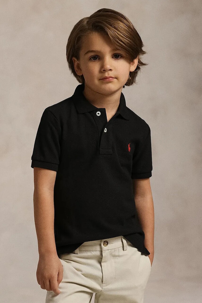 Polo tričko Polo Ralph Lauren čierna farba, 322603252001