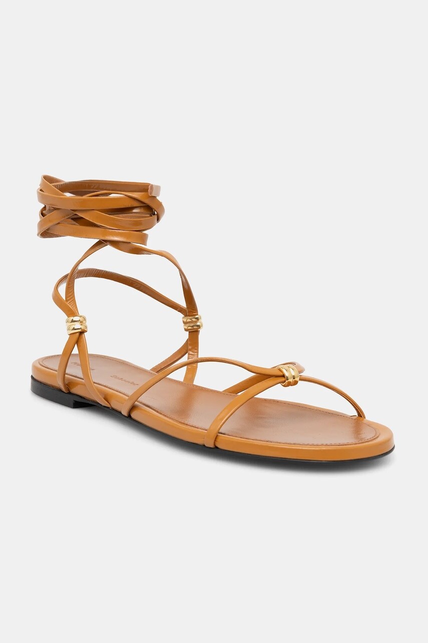 Kožené sandále Proenza Schouler Coil hnedá farba, SH25S048
