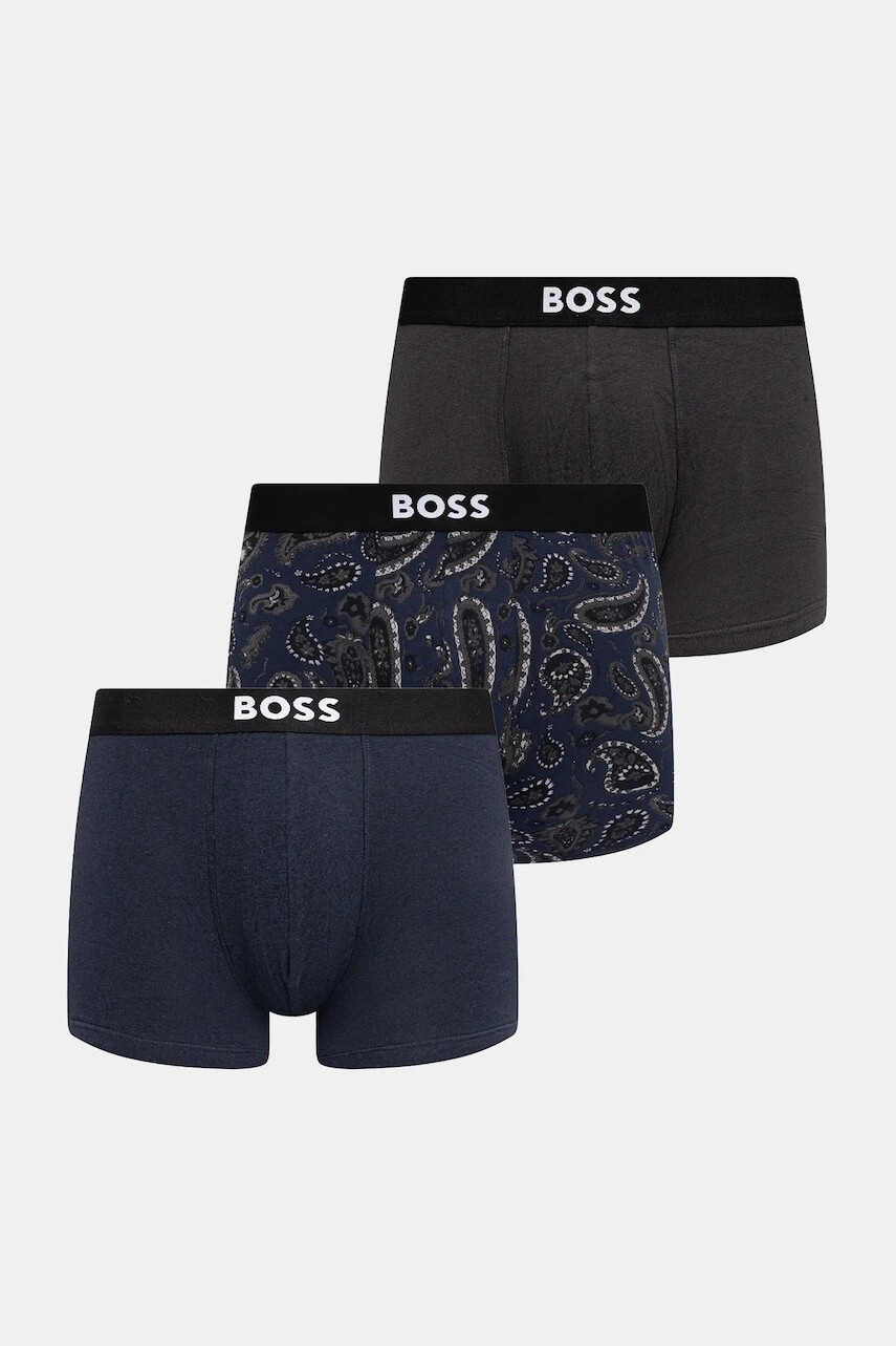 Boxerky BOSS 3-pak čierna farba, 50549856