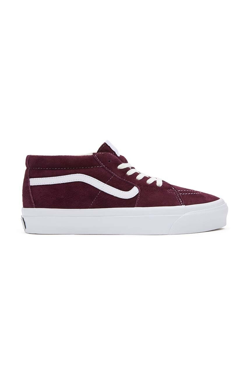 Semišové tenisky Vans Sk8-Mid Reissue 83 LX bordová farba, VN000CQQ4QU1