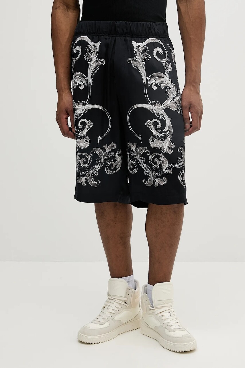 Šortky Versace Jeans Couture čierna farba, 78GAD10B NS626