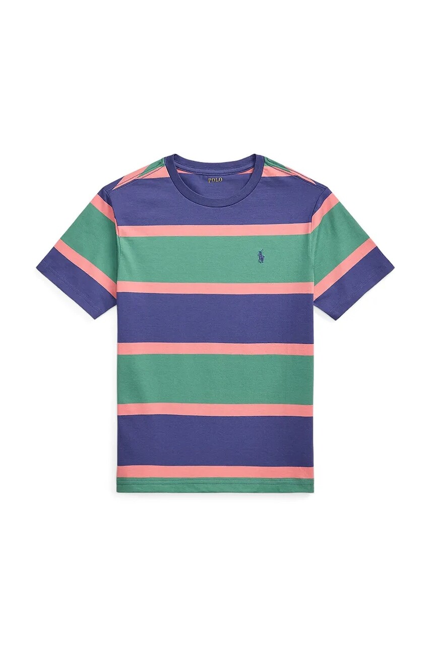 Bavlnené tričko Polo Ralph Lauren zelená farba, vzorované, 323971157001