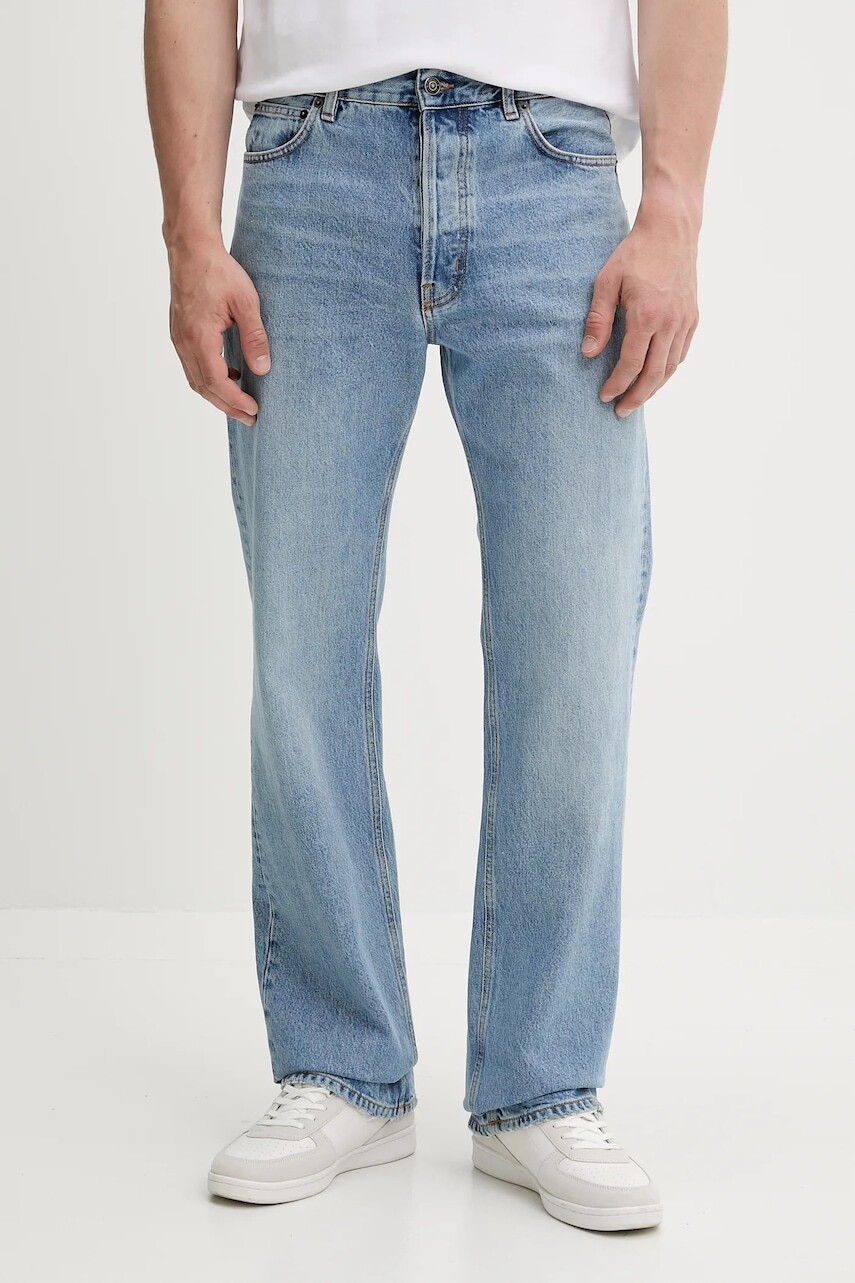 Rifle Fiorucci Light Blue Straight Fit Jeans M02SMDJE075DN01DN01