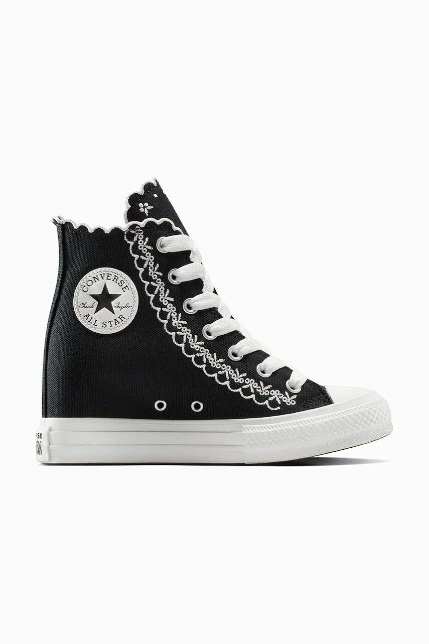Tenisky Converse Chuck Taylor All Star Wedge čierna farba, A13546C