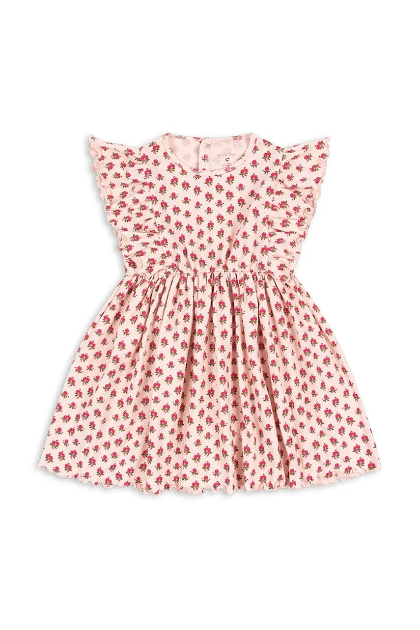 Šaty Konges Sløjd CHLEO DRESS OCS ružová farba, mini, áčkový strih, KS103197