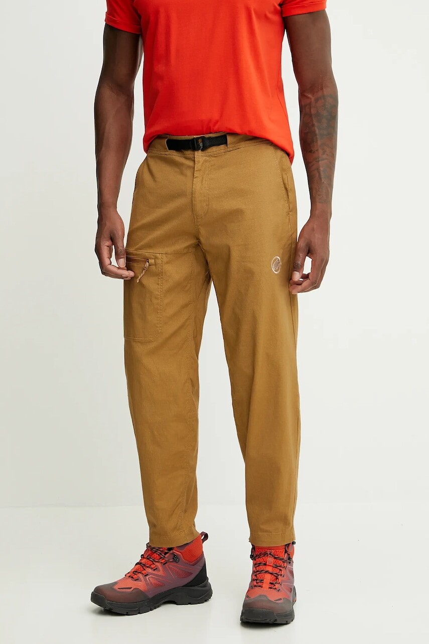 Turistické nohavice Mammut Tamaro hnedá farba, 1022-02560