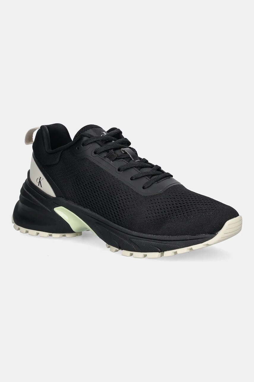 Tenisky Calvin Klein Jeans HIKE RUNNER MG TECH KNIT čierna farba, YW0YW01856