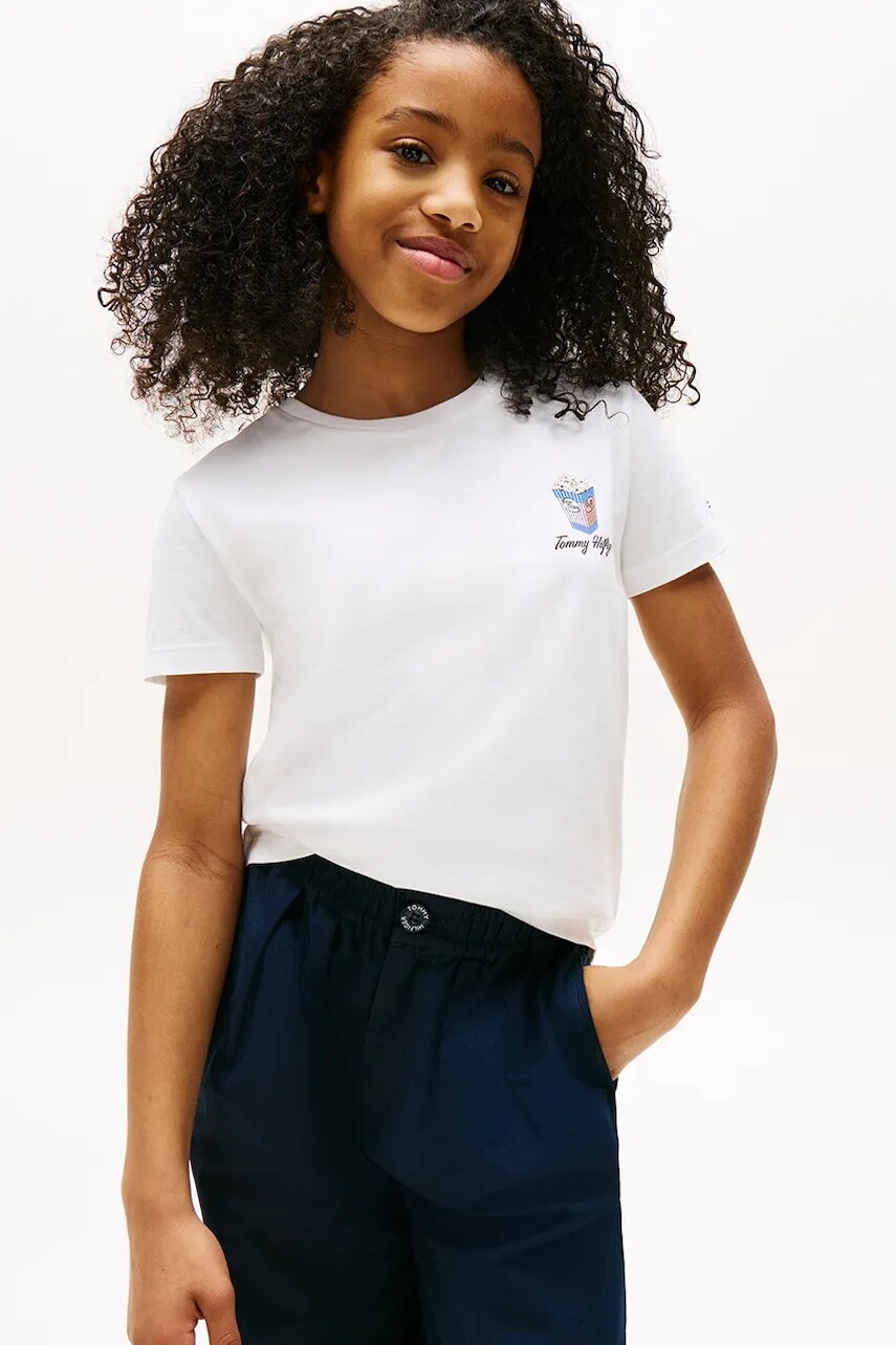 Tričko Tommy Hilfiger biela farba, KG0KG08812