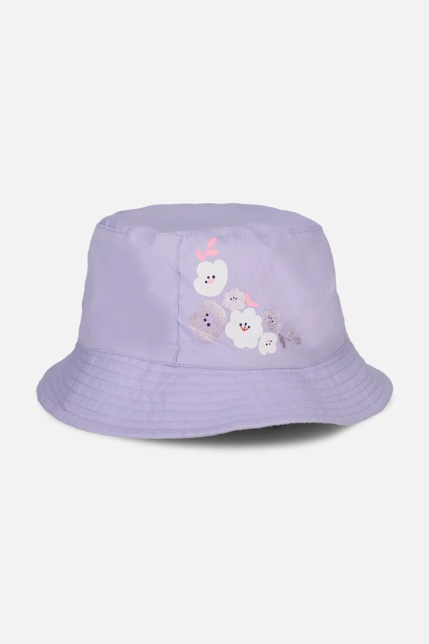 Detský bavlnený klobúk Coccodrillo fialová farba, bavlnené, ACCESSORIES SUMMER GIRL