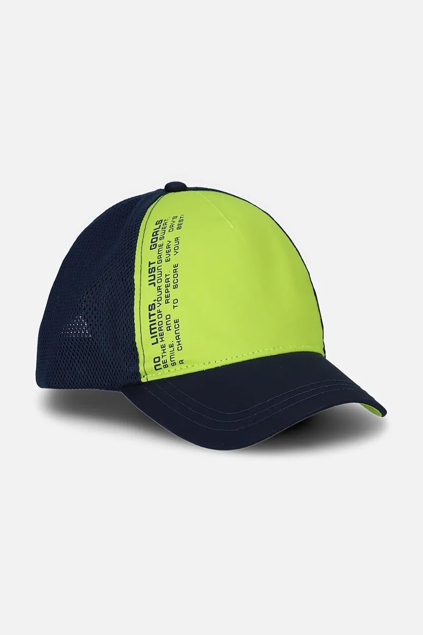 Detská baseballová čiapka Coccodrillo zelená farba, vzorovaná, ACCESSORIES SUMMER BOY
