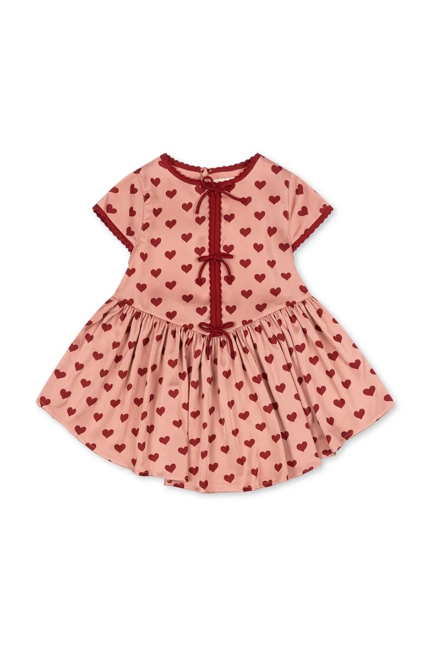 Šaty Konges Sløjd DELPHINE DRESS oranžová farba, mini, áčkový strih, KS103300