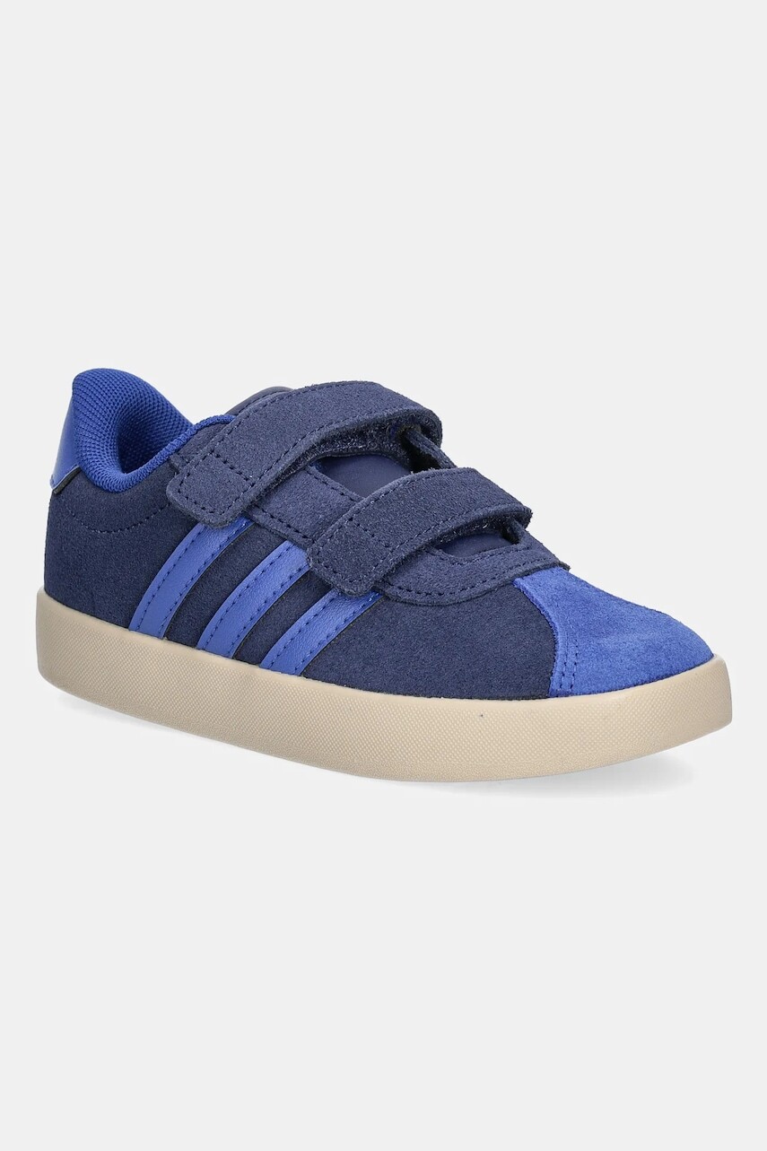 Detské semišové tenisky adidas VL COURT 3.0 tmavomodrá farba, JP7876