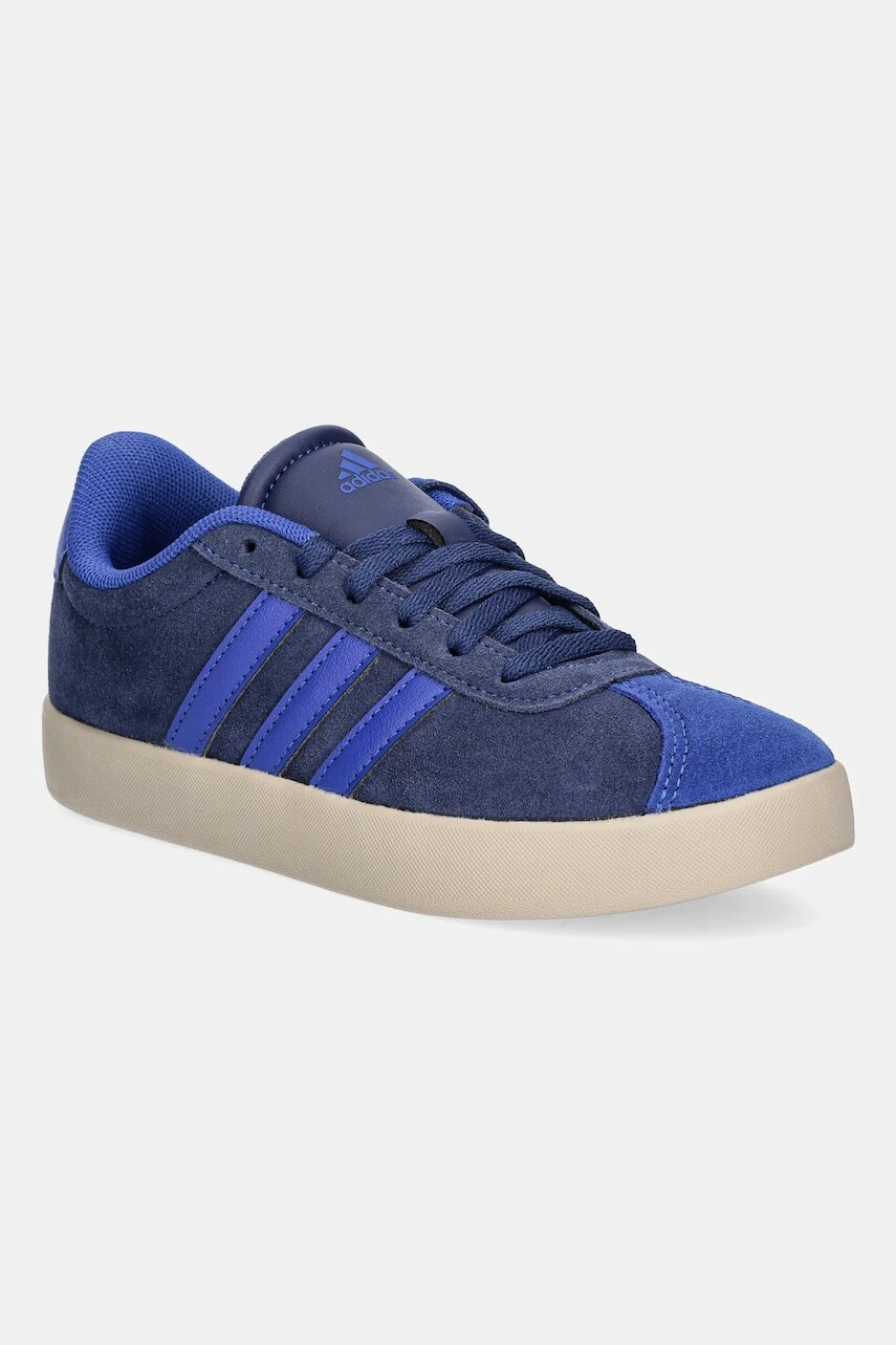 Detské semišové tenisky adidas VL COURT 3.0 tmavomodrá farba, JS3489