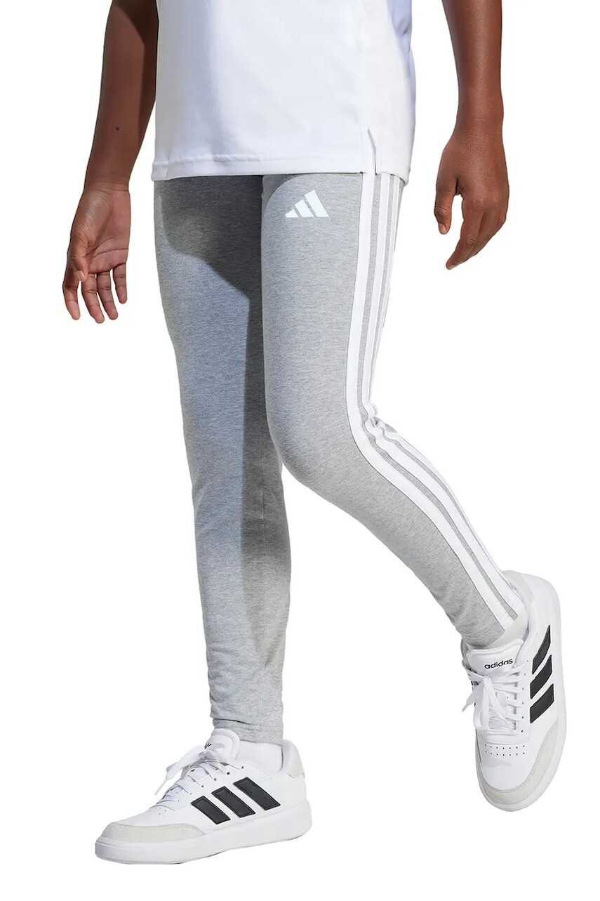 Detské legíny adidas šedá farba, vzorované, JY0578