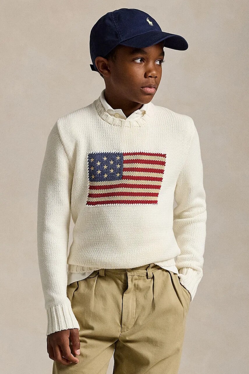 Sveter Polo Ralph Lauren biela farba, 323668285006