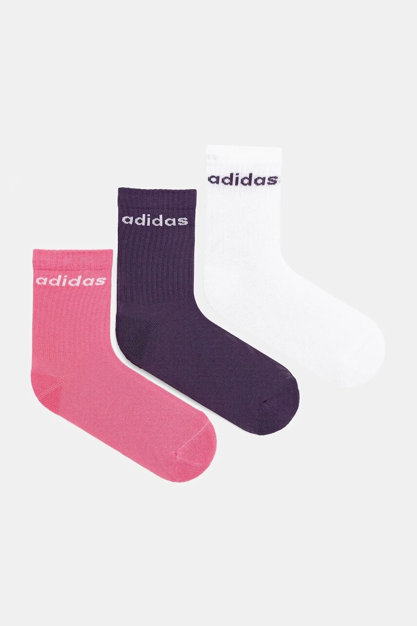 Detské ponožky adidas Performance 3-pak ružová farba, JW0328